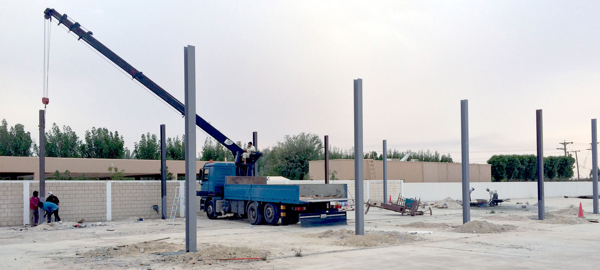 Warehouse poles in Kuwait